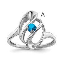 14K White Gold Family Jewelry Ring view 1