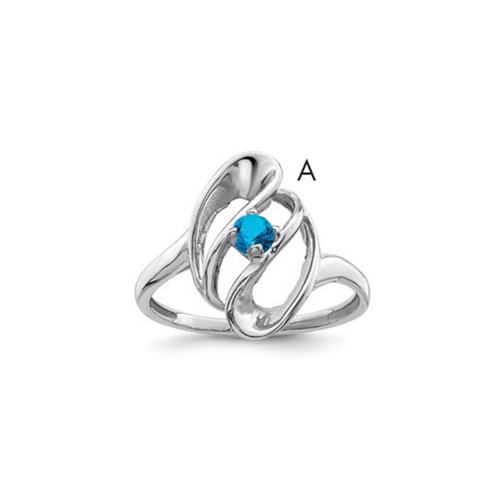 Sterling Silver Rhodium-plated Family Jewelry Mounting