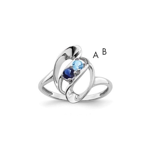 Sterling Silver Rhodium-plated Family Jewelry Mounting