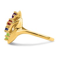 14K Yellow Gold Genuine 4 Stone Mother's Ring view 4