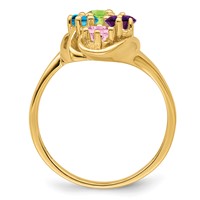 14K Yellow Gold Synthetic Family Jewelry Ring view 3