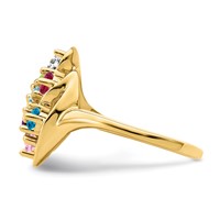 14K Yellow Gold Synthetic Family Jewelry Ring view 4