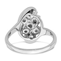 14K White Gold Synthetic Family Jewelry Ring view 5