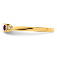 14K Yellow Gold Family Jewelry Diamond Semi-Set Ring view 4
