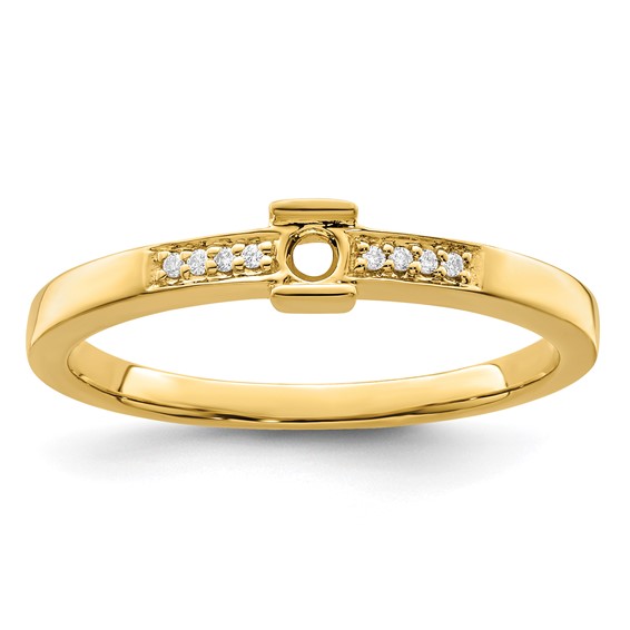 Birthstone and Diamond Mother's Ring