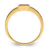 14K Yellow Gold Family Jewelry Diamond Semi-Set Ring view 3