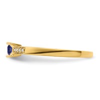 14K Yellow Gold Family Jewelry Diamond Semi-Set Ring view 4