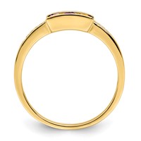 14K Yellow Gold Family Jewelry Diamond Semi-Set Ring view 3