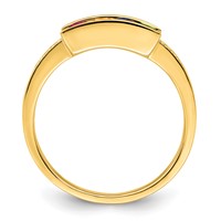 14K Yellow Gold Family Jewelry Diamond Semi-Set Ring view 3