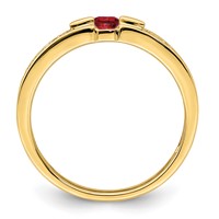 14K Yellow Gold Family Jewelry Diamond Semi-Set Ring view 3