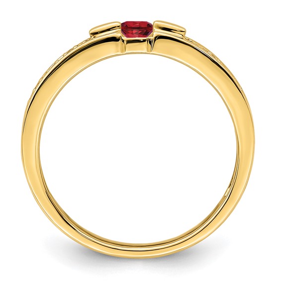 Birthstone and Diamond Mother's Ring Semi-Mount      