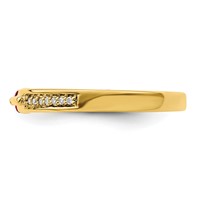 14K Yellow Gold Family Jewelry Diamond Semi-Set Ring view 4