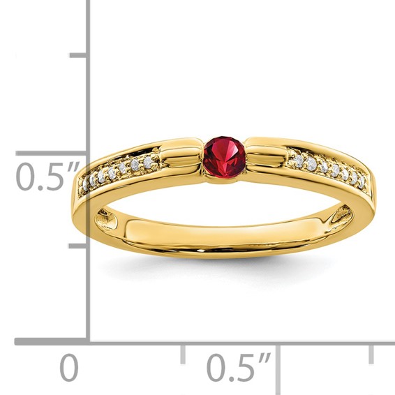 Birthstone and Diamond Mother's Ring Semi-Mount      