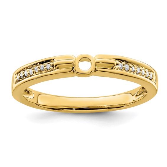 Birthstone and Diamond Mother's Ring Semi-Mount      