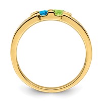 14K Yellow Gold Family Jewelry Diamond Semi-Set Ring view 5