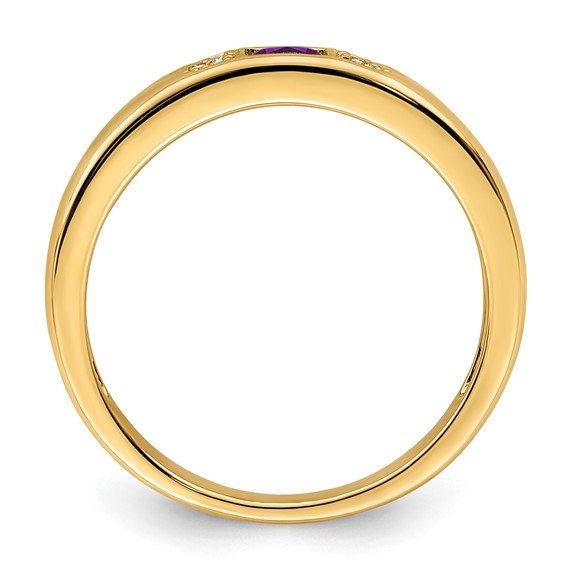 Birthstone and Diamond Mother's Ring