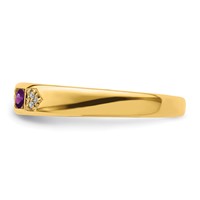 14K Yellow Gold Family Jewelry Diamond Semi-Set Ring view 4