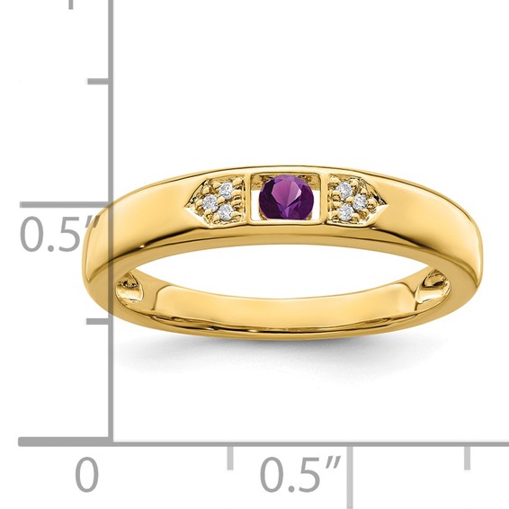 Birthstone and Diamond Mother's Ring