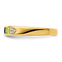 14K Yellow Gold Family Jewelry Diamond Semi-Set Ring view 4