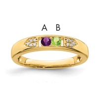 14K Yellow Gold Family Jewelry Diamond Semi-Set Ring view 1