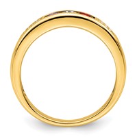 14K Yellow Gold Family Jewelry Diamond Semi-Set Ring view 3