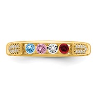 14K Yellow Gold Family Jewelry Diamond Semi-Set Ring view 5