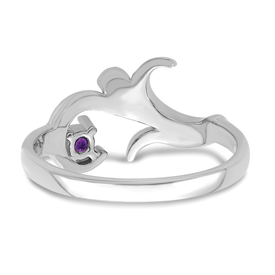 Sterling Silver Rhodium-plated family jewelry ring