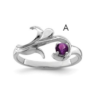Sterling Silver Rhodium-plated family jewelry ring