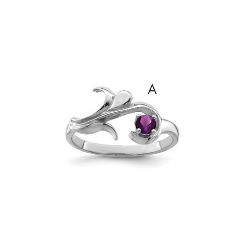 Sterling Silver Rhodium-plated Family Jewelry Ring
