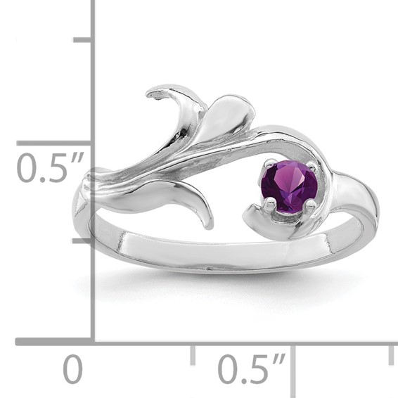 Sterling Silver Rhodium-plated family jewelry ring