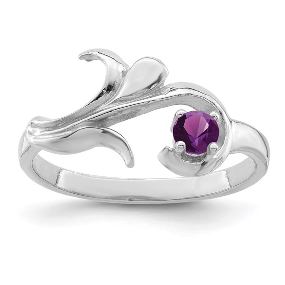 Sterling Silver Rhodium-plated family jewelry ring