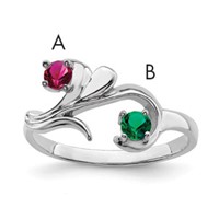 Sterling Silver Rhodium-plated Family Jewelry Mounting view 1