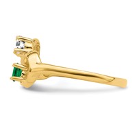 14K Yellow Gold Synthetic Family Jewelry Ring view 4