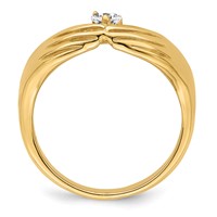 14K 1 Genuine Stone Family Ring view 3