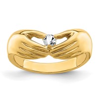 14K 1 Genuine Stone Family Ring view 2