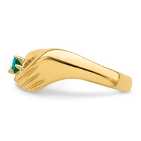 14K Yellow Gold 2 Genuine Stone Family Ring view 4