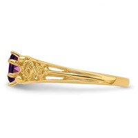 14K Yellow Gold 1 Genuine Stone Family Ring view 4