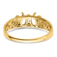 14K Yellow Gold 2 Synthetic Stone Family Ring view 5