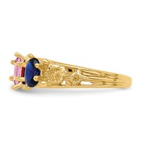 14K 4 Genuine Stone Family Ring view 4