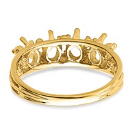 14K Yellow Gold 4 Synthetic Stone Family Ring view 5