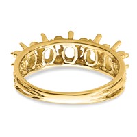 14K Yellow Gold 5 Genuine Stone Family Ring view 5