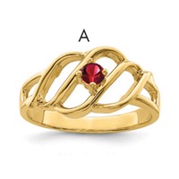 14K Yellow Gold Family Jewelry Ring view 1