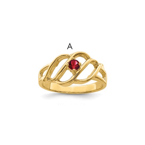 14K Yellow Gold Family Jewelry Ring