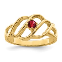 14K Yellow Gold Family Jewelry Ring view 2
