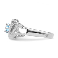 14K White Gold Family Jewelry Ring view 3