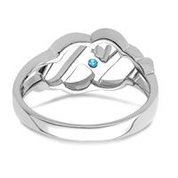 14K White Gold Family Jewelry Ring view 5