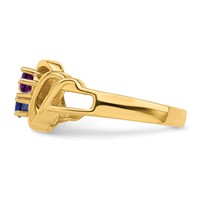 14K Yellow Gold Synthetic Family Jewelry Ring view 4
