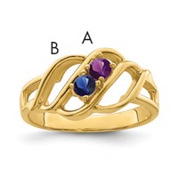 14K Yellow Gold Synthetic Family Jewelry Ring view 1