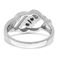 14K White Gold 2.5mm Synthetic Family Jewelry Ring view 5