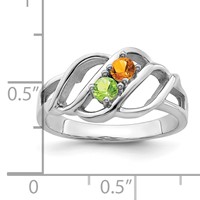 14K White Gold Genuine Family Jewelry Ring view 4